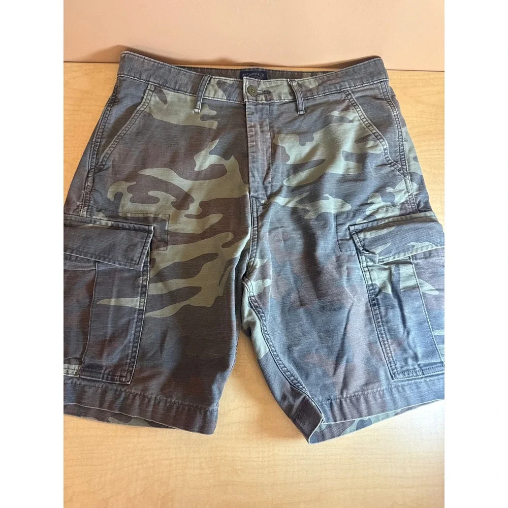 Levis Mens Camo Cargo Shorts Green Brown Woodland Camouflage W33 23251-0085